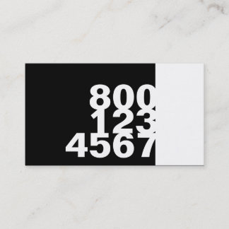 large phone number business card