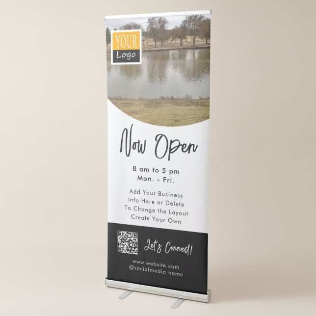 Large Photo Business Logo DIY  Retractable Banner (3/4)