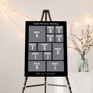 Large Photo Collage with your photos for any event Foam Board
