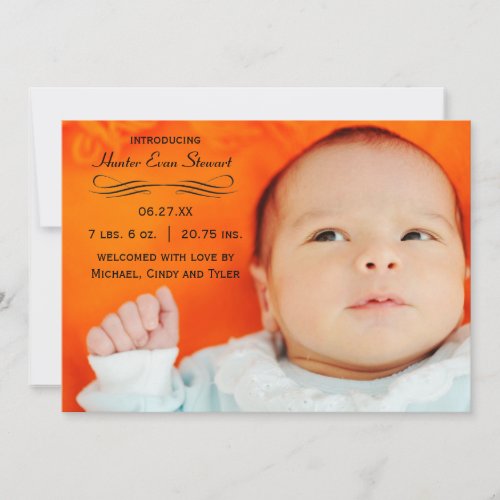 Large Photo Flourish _ Birth Announcement