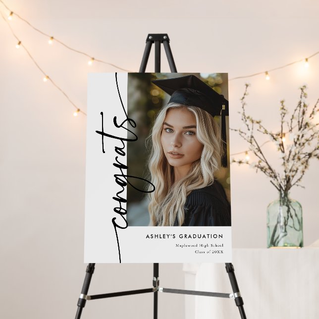 Large Photo Graduation Congrats Sign (In Situ (Stand))