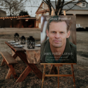 Large Photo Simple In Loving Memory Of Foam Board
