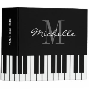 Large piano keys binder for pianist or musician
