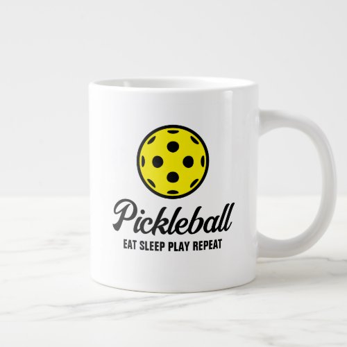 Large pickleball coffee mug gift for mom or dad