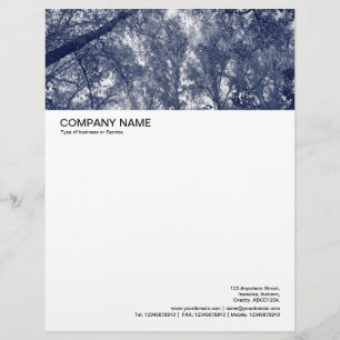 Large Picture Header - Blue Autumn Letterhead