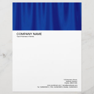 Large Picture Header - Blue Curtain Letterhead