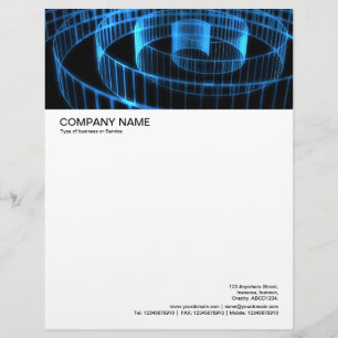 Large Picture Header - Blue Spiral Letterhead