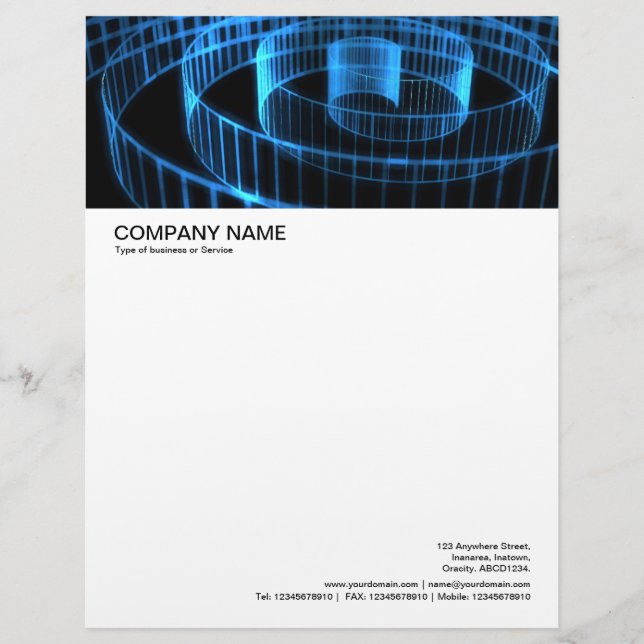 Large Picture Header - Blue Spiral Letterhead (Front)