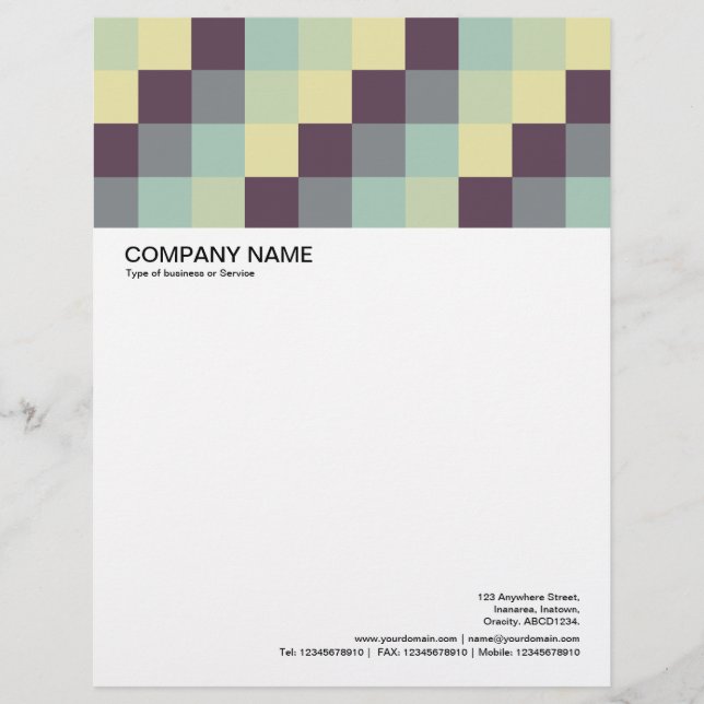 Large Picture Header - Color Squares 011 Letterhead (Front)