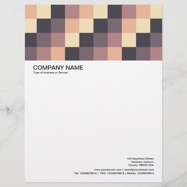 Large Picture Header - Color Squares 012 Letterhead (Front)