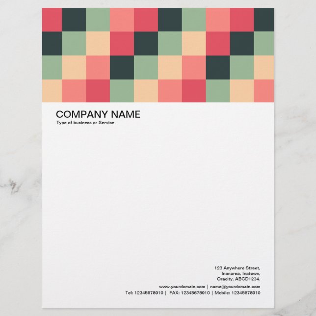Large Picture Header - Color Squares 015 Letterhead (Front)