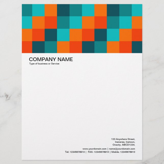 Large Picture Header - Color Squares 01 Letterhead (Front)