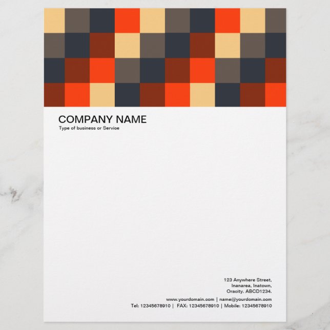 Large Picture Header - Color Squares 02 Letterhead (Front)