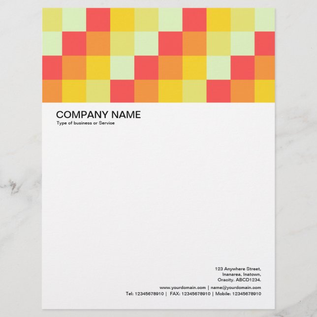 Large Picture Header - Color Squares 07 Letterhead (Front)