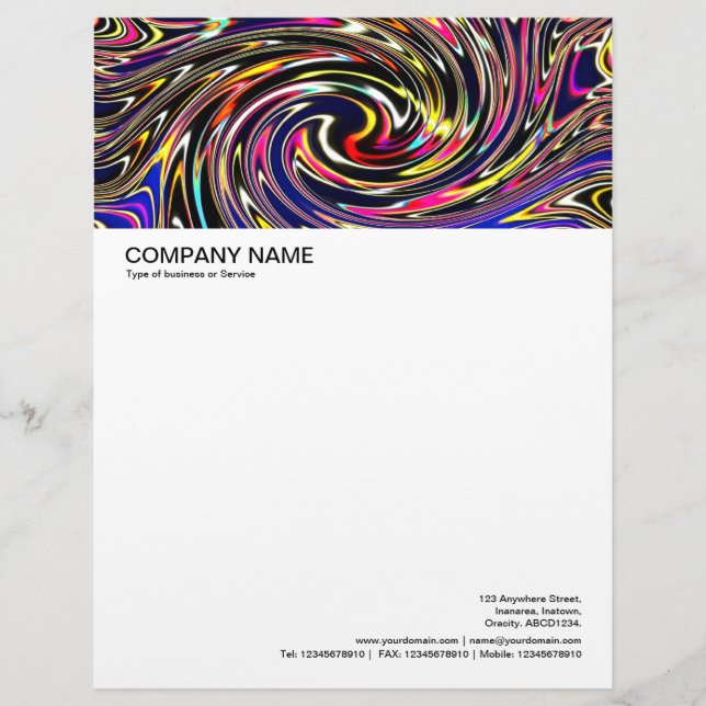 Large Picture Header - Color Swirl Letterhead (Front)