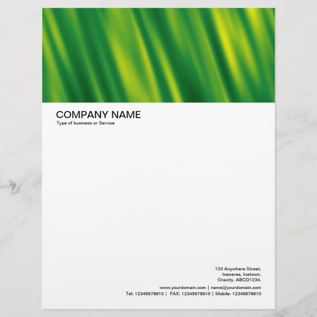 Large Picture Header - Green Curtain Letterhead (Front)