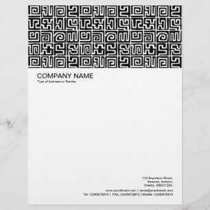 Large Picture Header - Kuba Pattern Letterhead