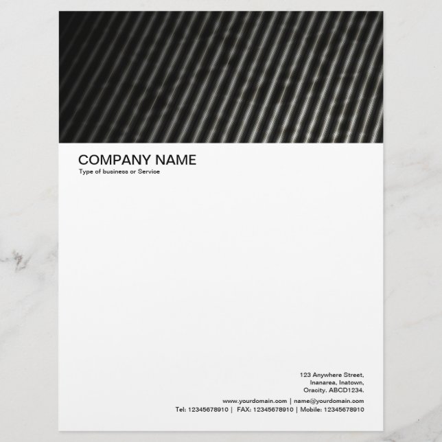 Large Picture Header - Metal Lines Letterhead (Front)