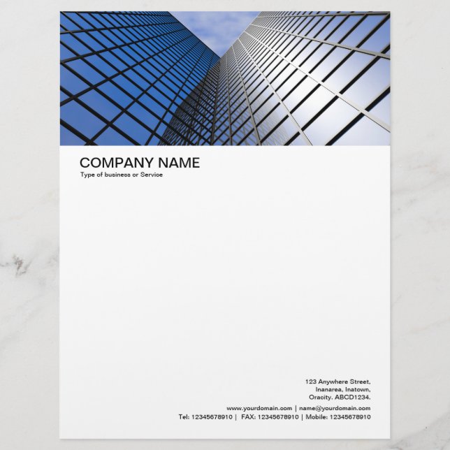 Large Picture Header - Reflective Office Block Letterhead (Front)