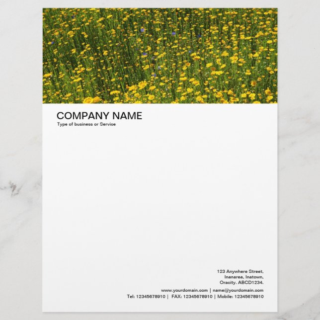 Large Picture Header - Sea of Flowers Letterhead (Front)