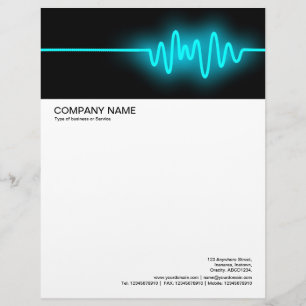 Large Picture Header - Sound Wave - Blue Letterhead