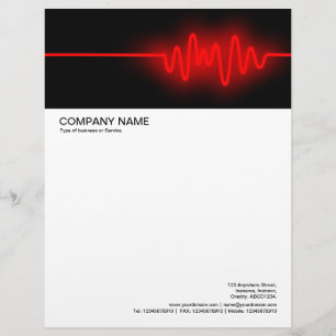 Large Picture Header - Sound Wave - Red Letterhead