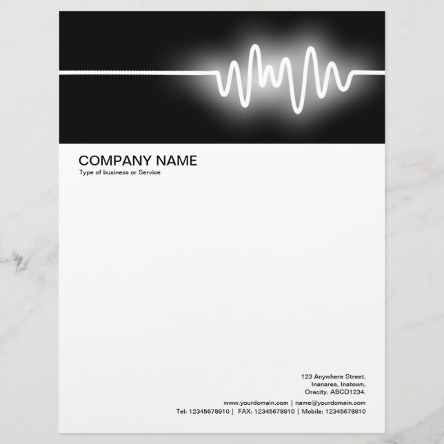 Large Picture Header - Sound Wave - White Letterhead (Front)