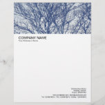 Large Picture Header - Trees in Winter - Cyanotype Letterhead<br><div class="desc">A business letterhead design with a large 3.5in deep header especially suitable for images. The text is placed with an 1/2 in margin (left and right).  This template can also be further customized in a variety of different ways.</div>