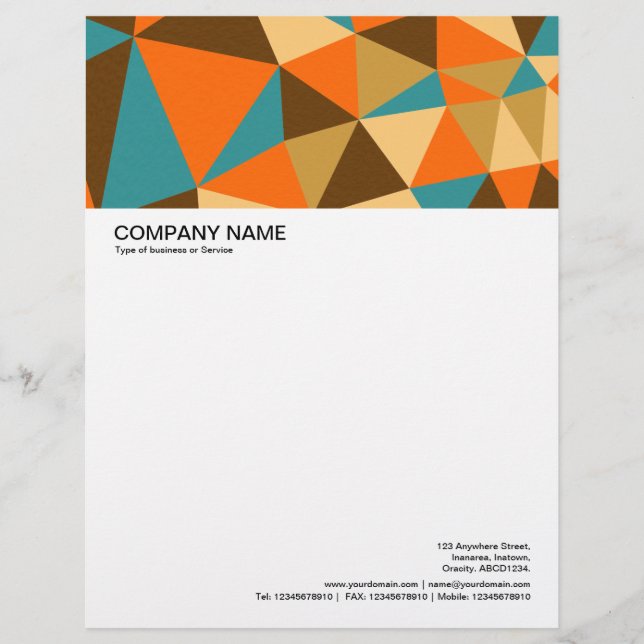 Large Picture Header - Triangles Abstract 01 Letterhead (Front)
