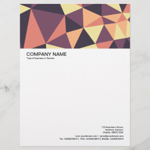 Large Picture Header - Triangles Abstract 02 Letterhead