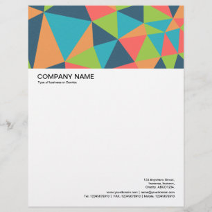 Large Picture Header - Triangles Abstract 04 Letterhead