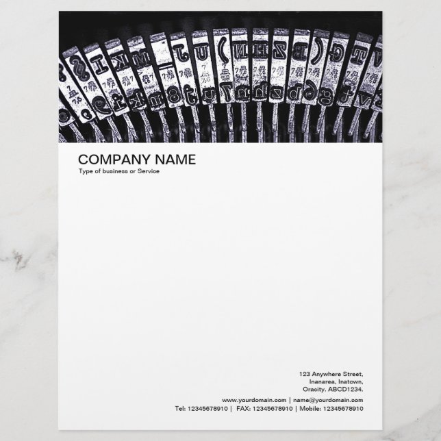 Large Picture Header - Typewriter Letterhead (Front)
