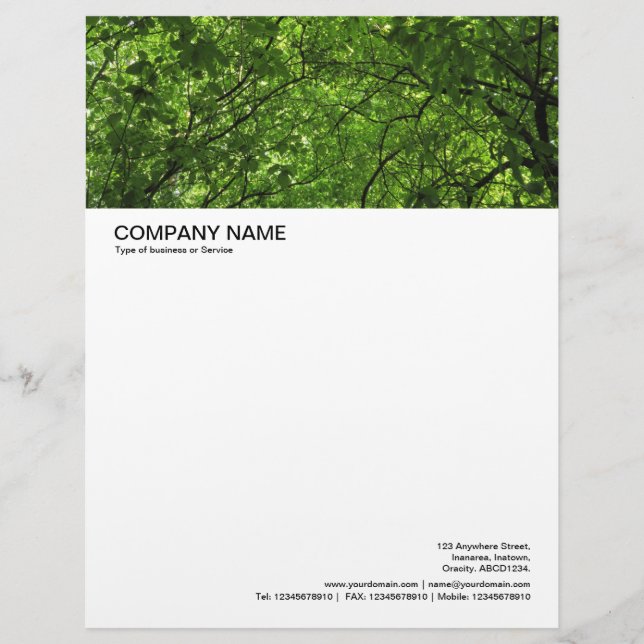 Large Picture Header - Woodland Canopy Letterhead (Front)