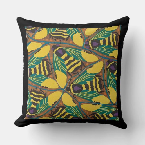 large pillow for the sofa with bees