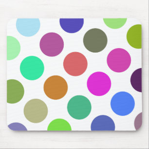 Large Pink And Blue Dots Mouse Pad