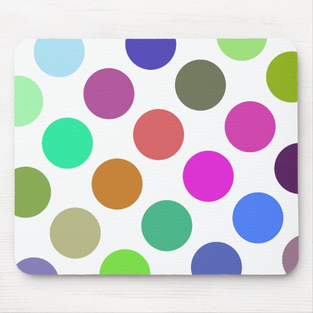Large Pink And Blue Dots Mouse Pad (Front)