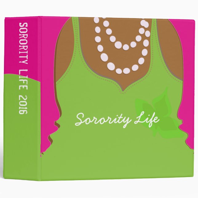 Large Pink and Green Binder (Front/Spine)