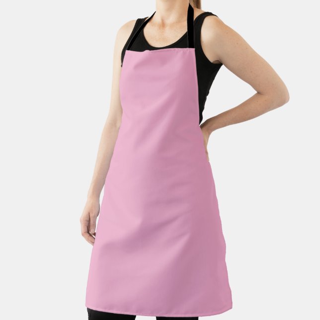 Large Pink Apron with Black Strap (Insitu)