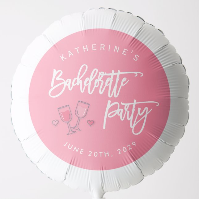 Large Pink Bachelorette Party Balloons (Front)