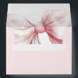 Large Pink Bow Return Address Envelope<br><div class="desc">Simple and beautifully feminine,  this envelope in pastel blush pink has a large pink bow on the inside flap. The back flap has a text template to personalize with your return address. These envelopes are a great choice for mailing invitations,  letters and other correspondence with a feminine look.</div>