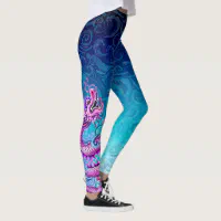 Large Blue Dragon Leggings