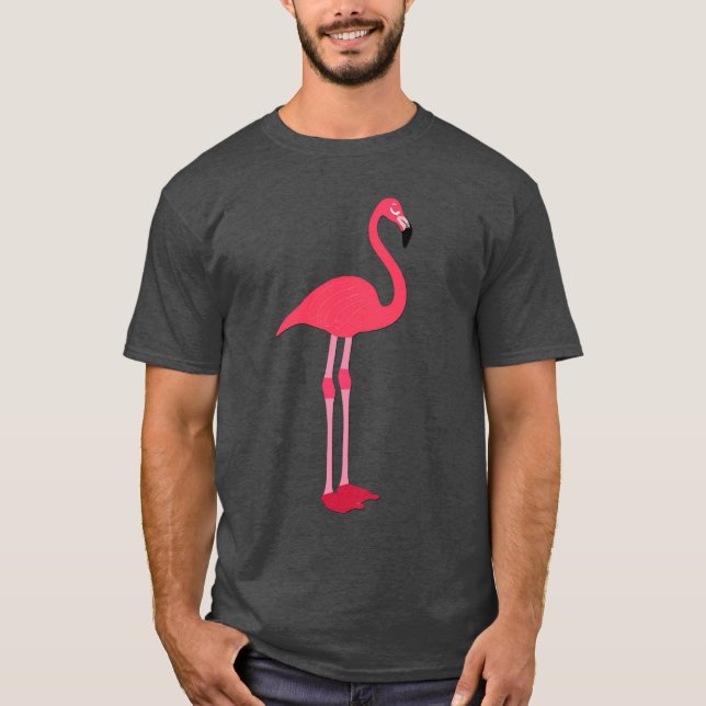 Large Pink Flamingo T-Shirt (Front)