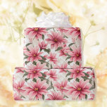 Large Pink Flowers Bridal Shower Floral Giftwrap Wrapping Paper<br><div class="desc">Pink Flowers In A Large Scale Bridal Shower Gift Wrapping Paper</div>