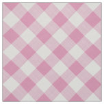 Large Pink Gingham Checks Pattern Geometric Fabric