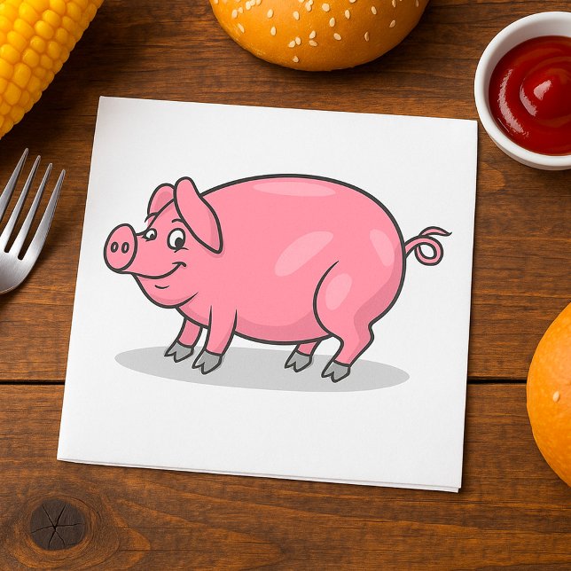 Large Pink Pig Napkins (Creator Uploaded)