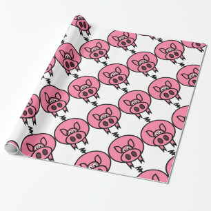 Large Pink Pig Wrapping Paper