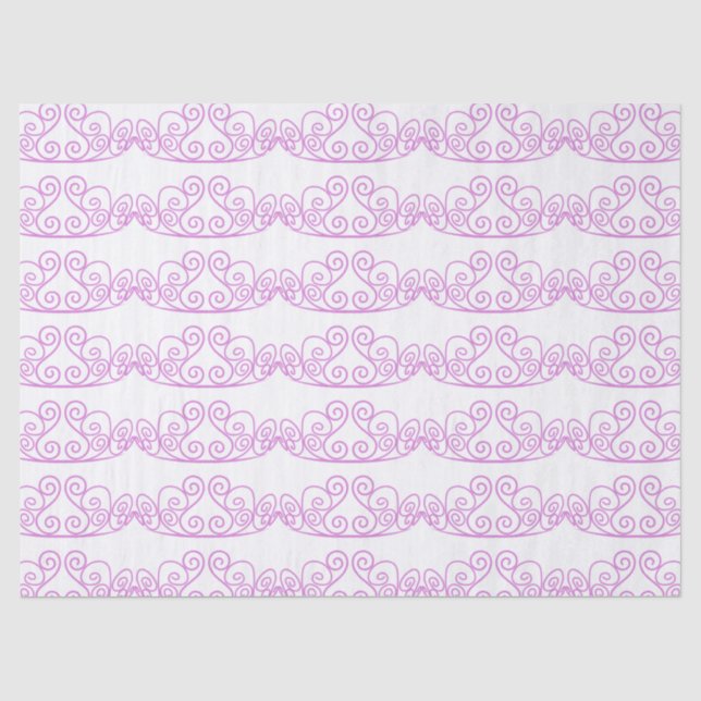 Large Pink Princess Tiara Crown Girl Birthday Gift Tissue Paper (Front)