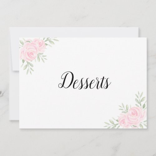 Large Pink Rose Floral Bridal Recipe Card Divider