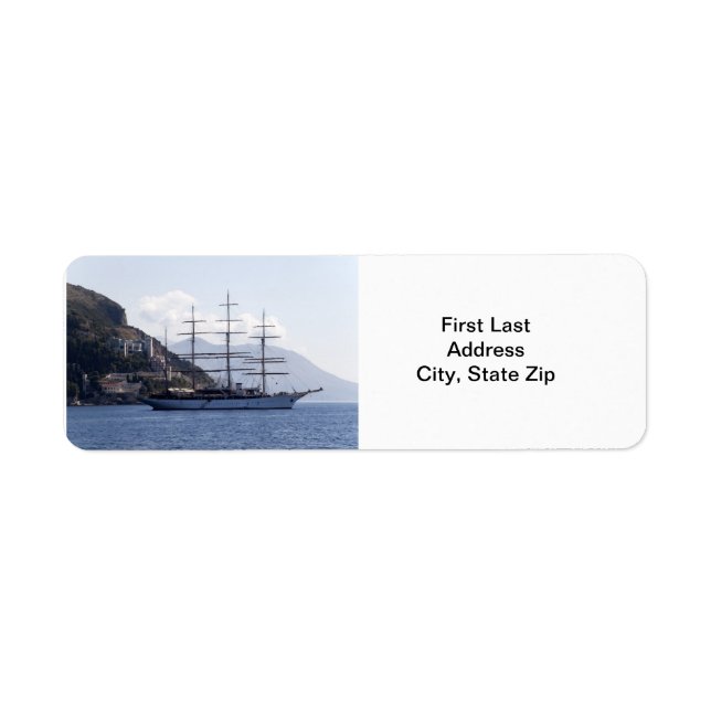 Large Pirate Ship Label (Front)