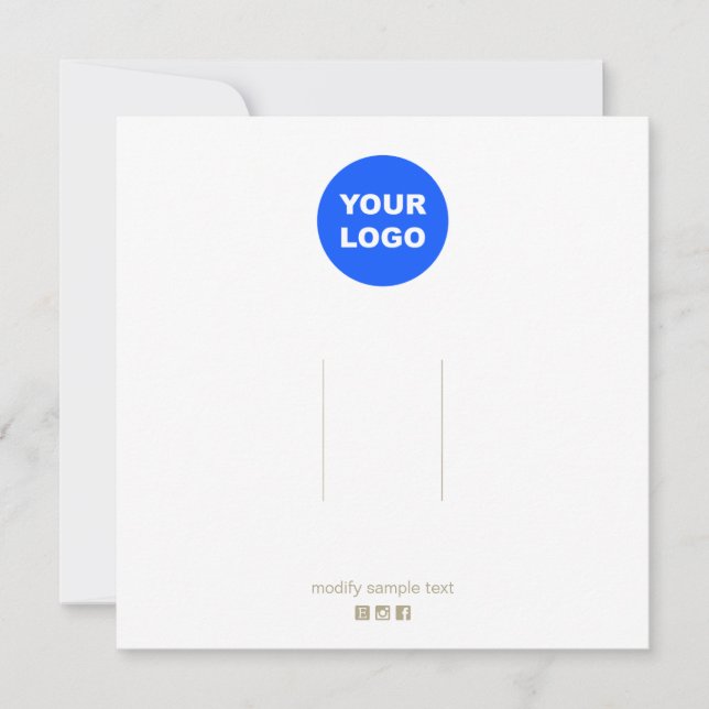 Large Plain Add Logo Hair Clip Display Invitation (Front)